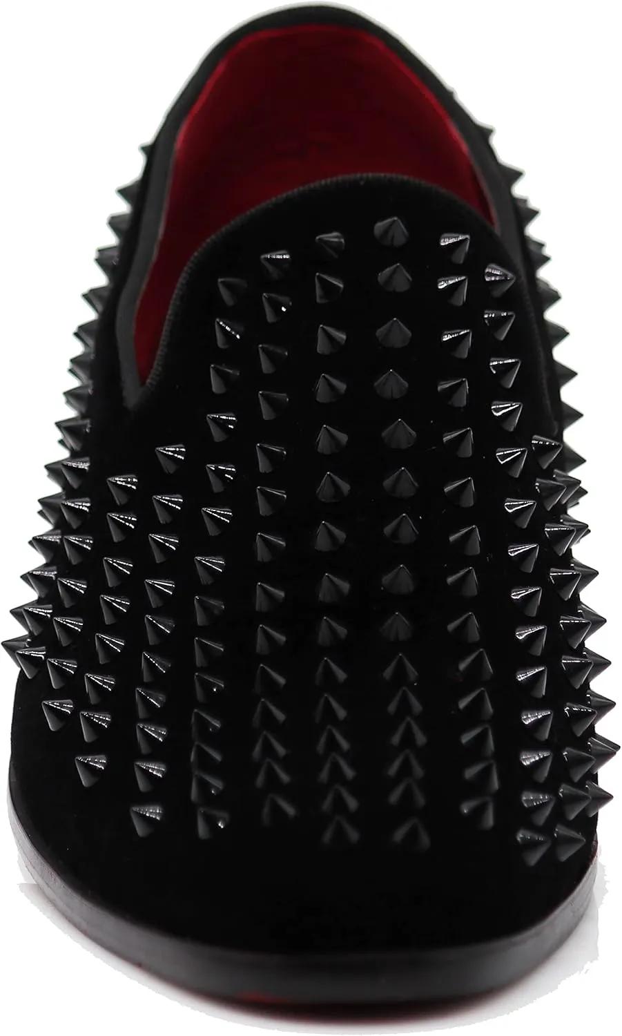 SPK24 Men Vintage Spikes Sparkle Formal Tuxedo Stage Fashion Slip On Loafer Dress Shoes