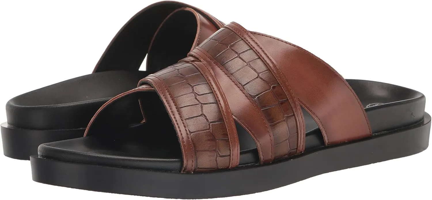 STACY ADAMS Men's Mondo Cross Strap Slide Sandal