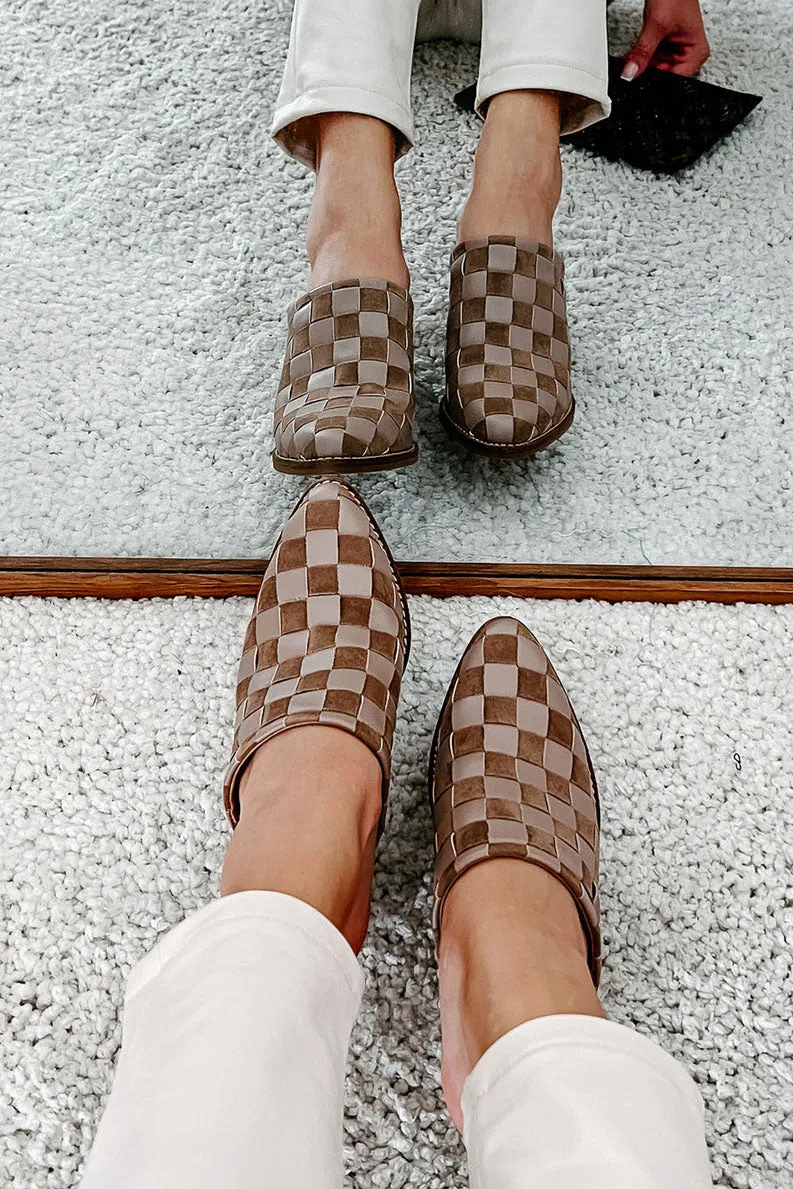 Standing Apart Checkered Mule (Taupe)