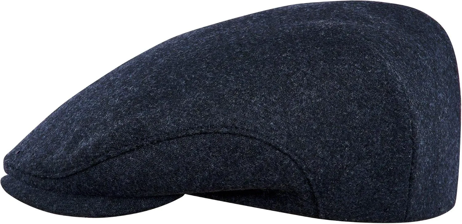 Sterkowski Derby Cap | 100% Merino Flat Cap for Men | Classic Winter Ivy League Cap wit Quilted Lining
