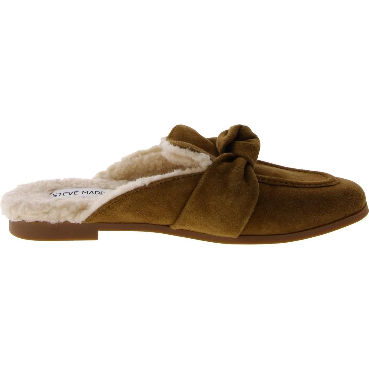 Steve Madden Women's Chart Mule, Cognac Suede Fur, 8.5