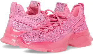 Steve Madden Women's Maxima Sneaker, Pink Rhinestone, 6.5