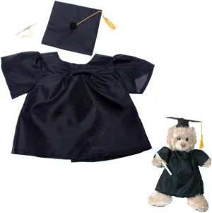 Stuffed Animals Graduation Gown & Cap Outfit for Your Teddy Friend Fits Most 14"-18" Stuffed Soft Toys!