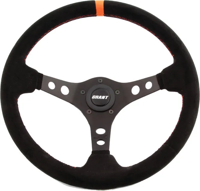 Suede Series Steering Wheel Black/Orange