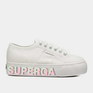 Superga Womens 2790 Platform 3d Lettering Shoes White _ 180134 _ White