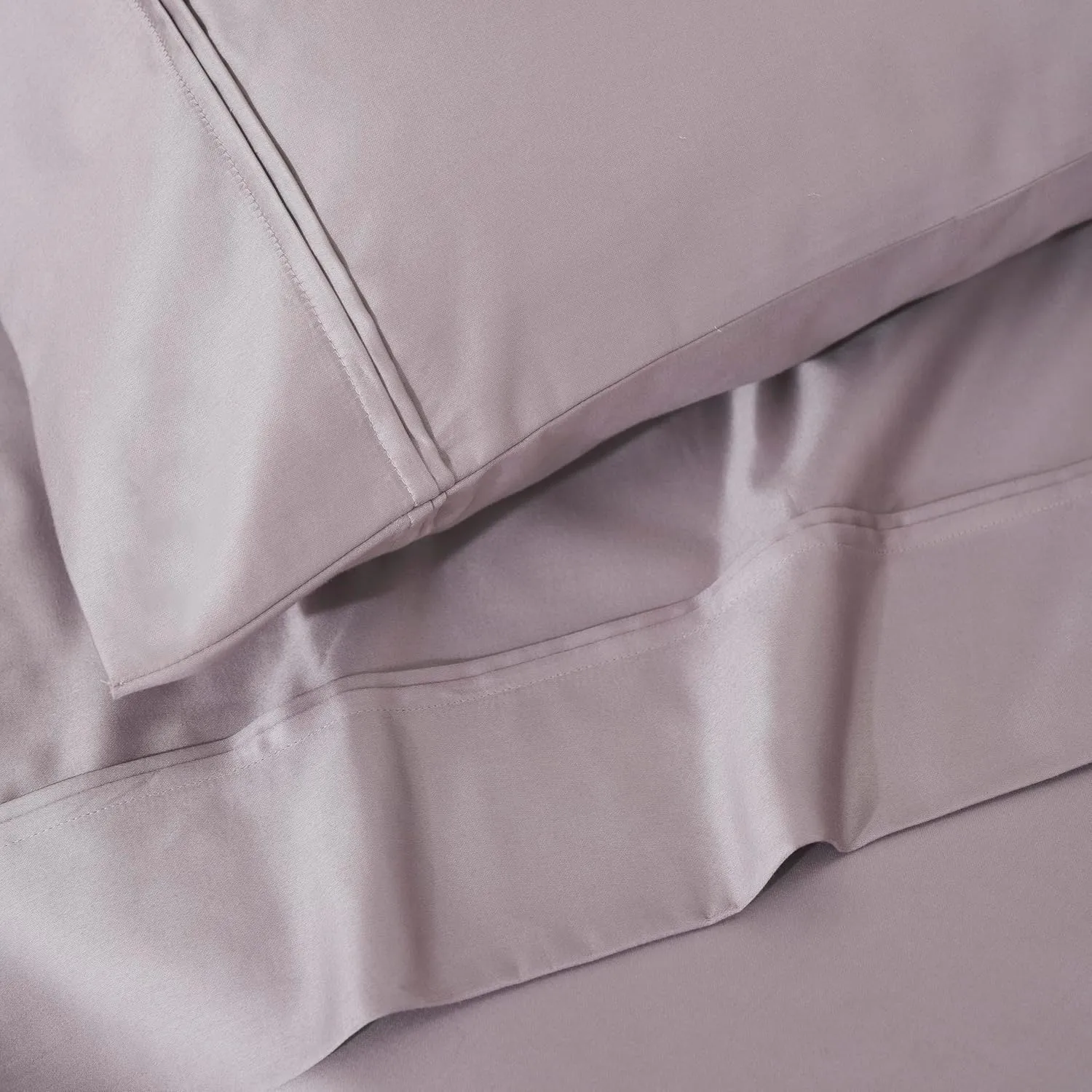 Superior 1200 Thread Count Egyptian Cotton Sheet Set, Bedroom Sheets, Modern Home Essentials, Luxury Bedding, 1 Elastic Deep Pocket Fitted Bed Sheet, 1 Flat Sheet, 2 Pillowcases, Full, Zephyr