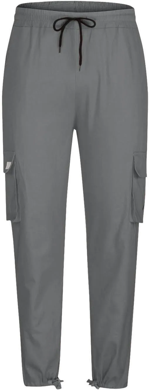 Sweatpants for Men Casual Relaxed Sweat Pants Elastic Waist Baggy Trousers Athletic Cotton Sweatpants with Pockets