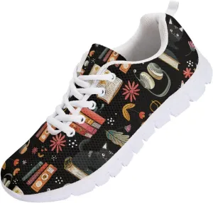 SYtrade Tennis Shoes for Women Lace-up Athletic Lightweight Gym Sneaker White Sole