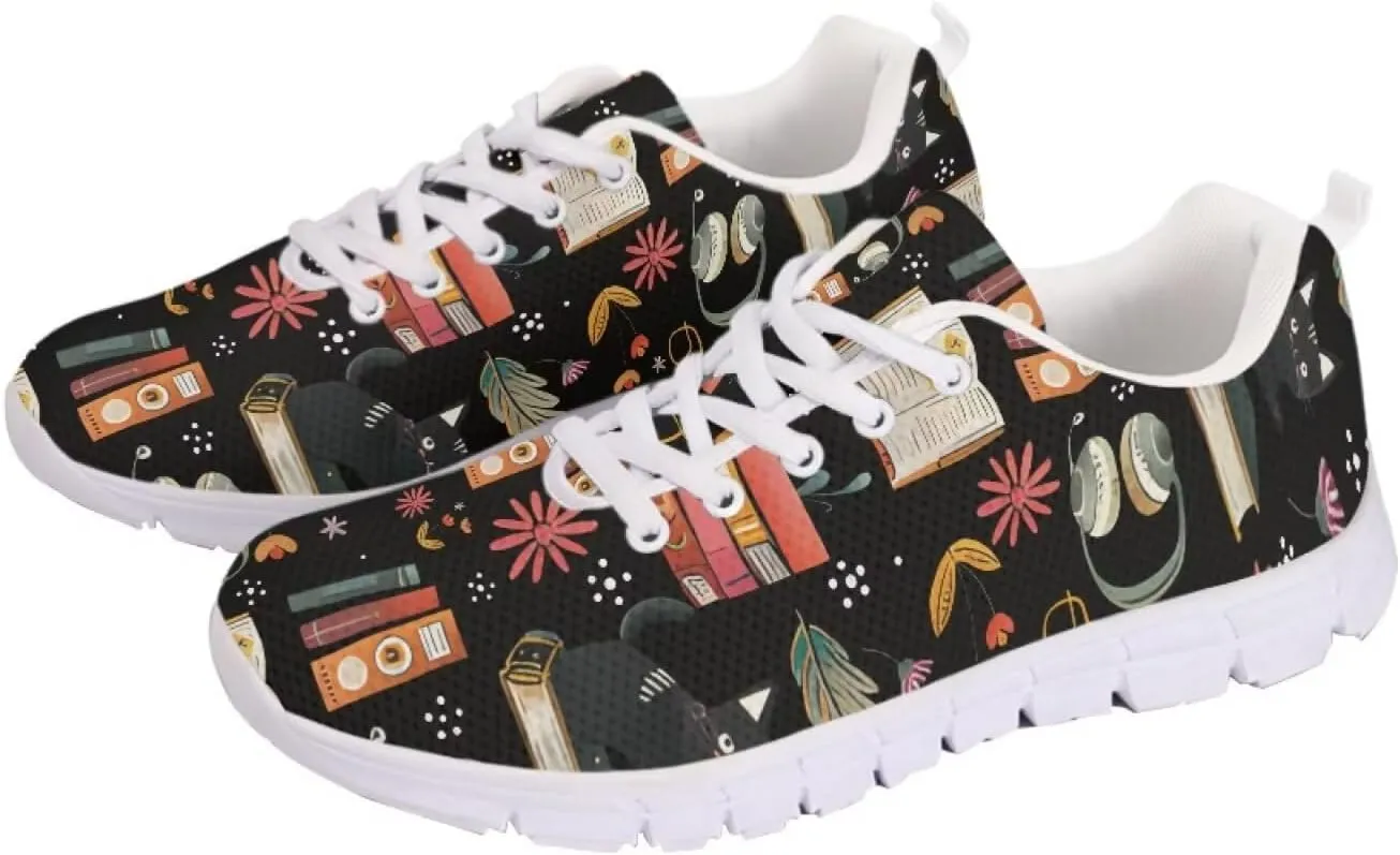 SYtrade Tennis Shoes for Women Lace-up Athletic Lightweight Gym Sneaker White Sole