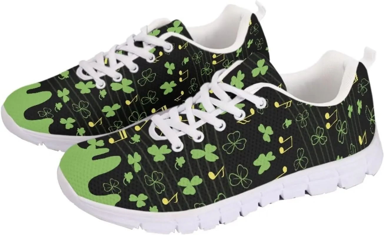 SYtrade Women's Running Shoes Lace Up Walking Tennis Sneakers White Sole