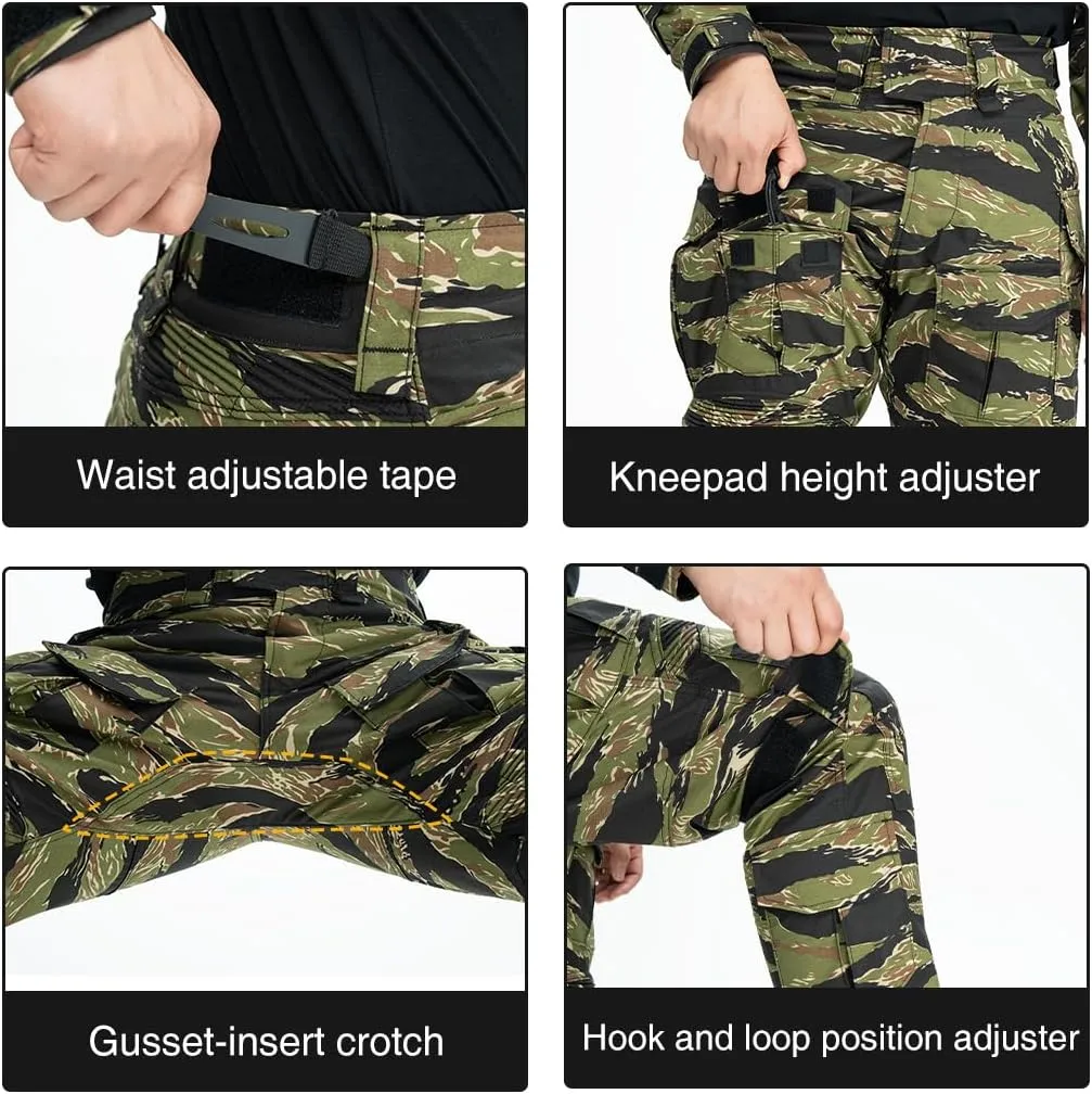 Tactical Men's G3 Combat Pants with Knee Pads Camouflage Pants Hunting Fishing Paintball Outdoor Pants
