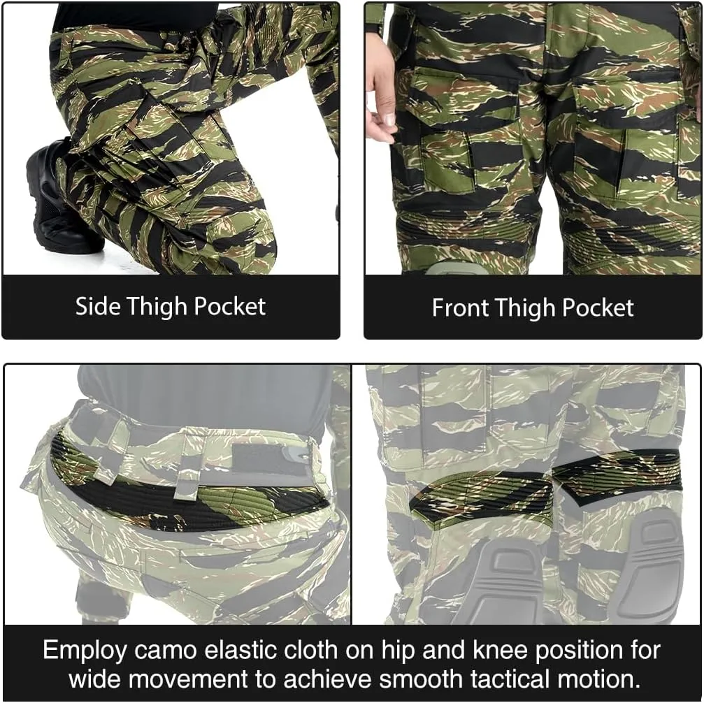 Tactical Men's G3 Combat Pants with Knee Pads Camouflage Pants Hunting Fishing Paintball Outdoor Pants
