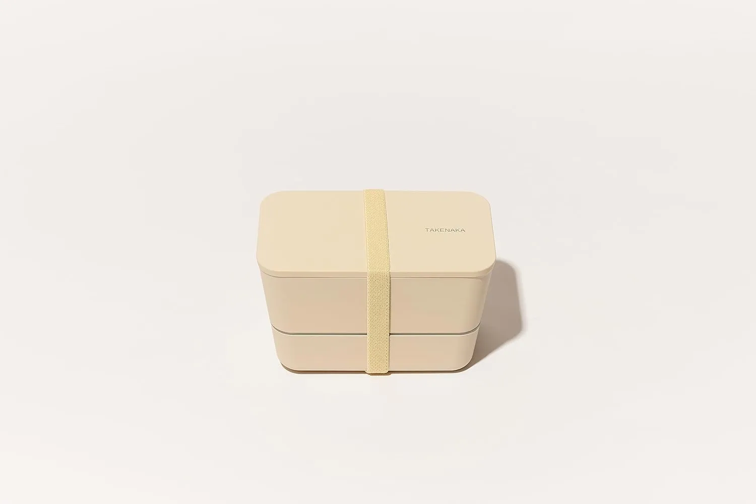 TAKENAKA Bento Lunch Box, Flat Dual Eco-Friendly and Sutainable Bento box from Japan (White Eggshell)