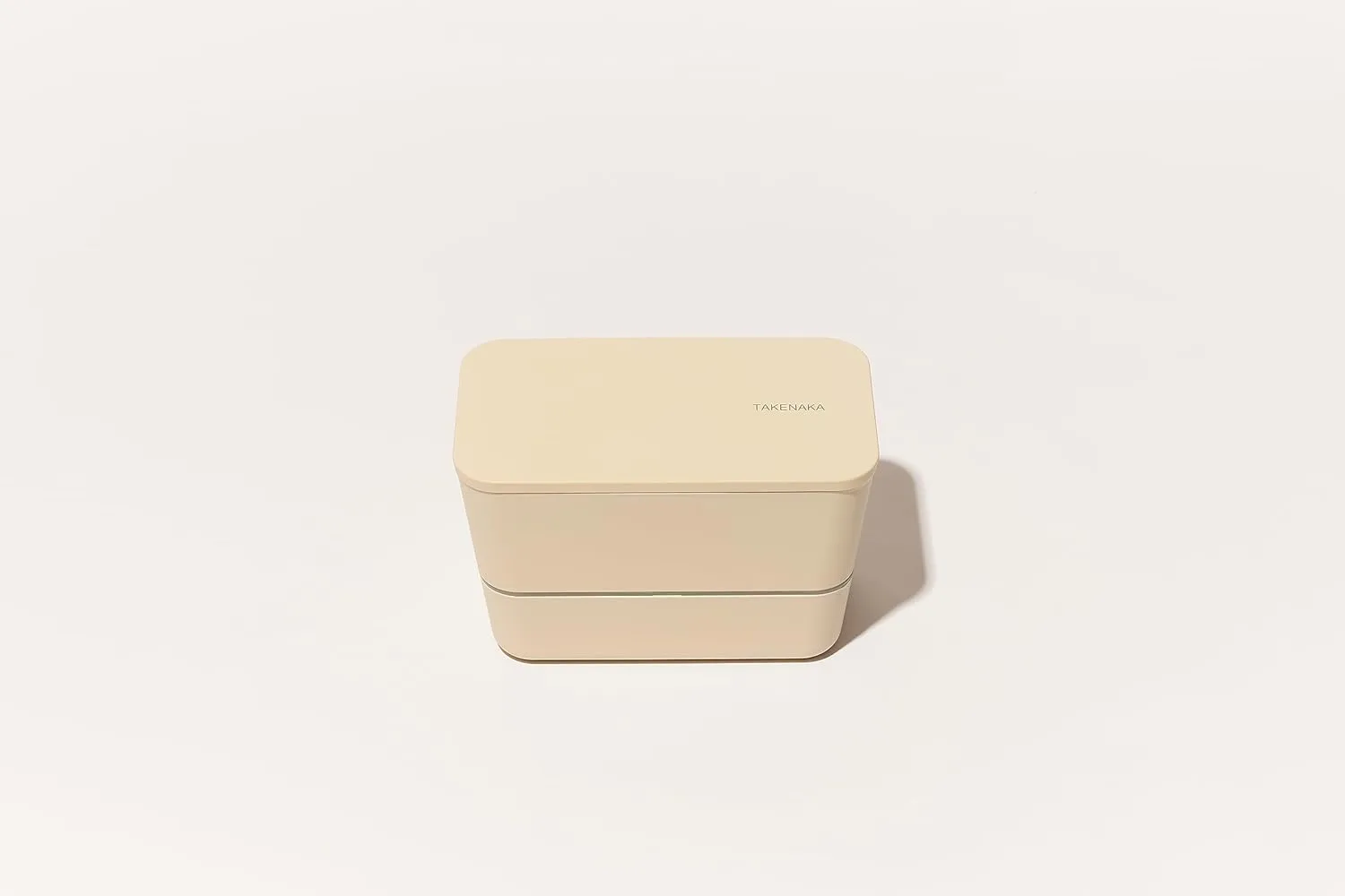 TAKENAKA Bento Lunch Box, Flat Dual Eco-Friendly and Sutainable Bento box from Japan (White Eggshell)