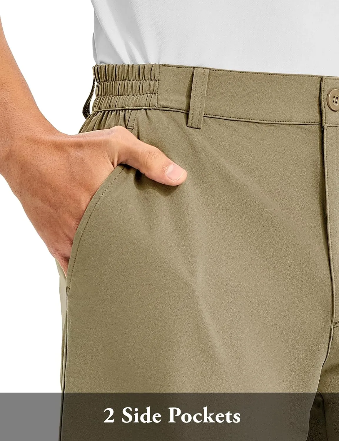 TBMPOY Men's Golf Shorts 10" Quick Dry Lightweight Stretch Dress for Flat Front Work Casual Hiking Shorts with 4 Pockets