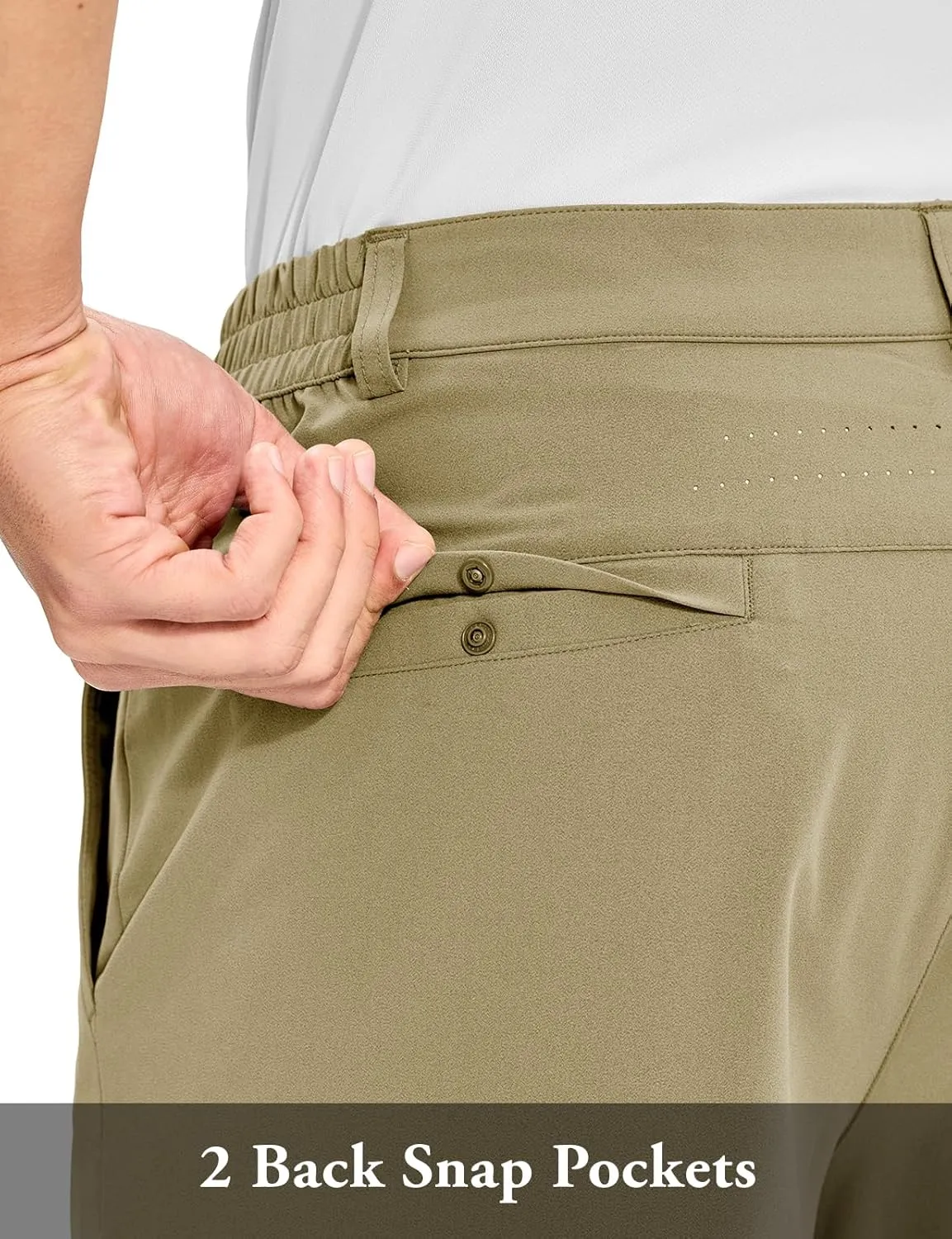 TBMPOY Men's Golf Shorts 10" Quick Dry Lightweight Stretch Dress for Flat Front Work Casual Hiking Shorts with 4 Pockets