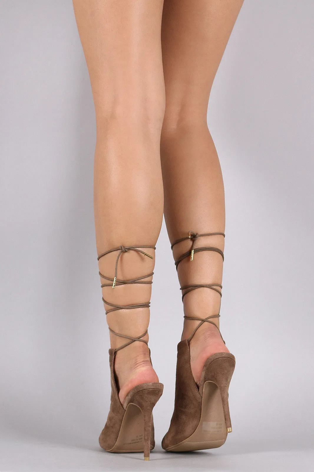 Tie Heel Lounge Direct shipping Efficient delivery Mule Ankle Peep Suede Wild Diva Toe