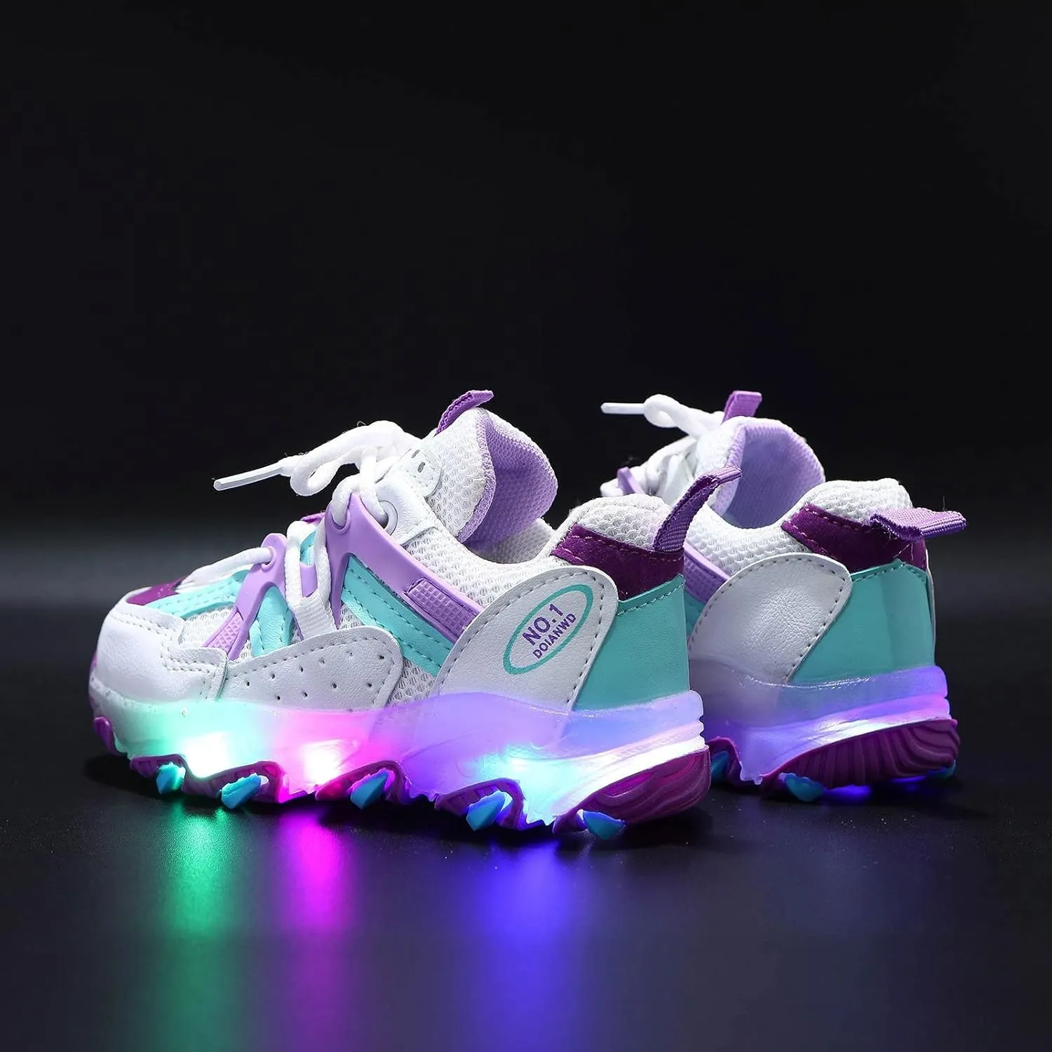 Toddler Boys Girls Light Up Shoes LED Flashing Lightweight Mesh Breathable Running Sneakers for Toddler Little