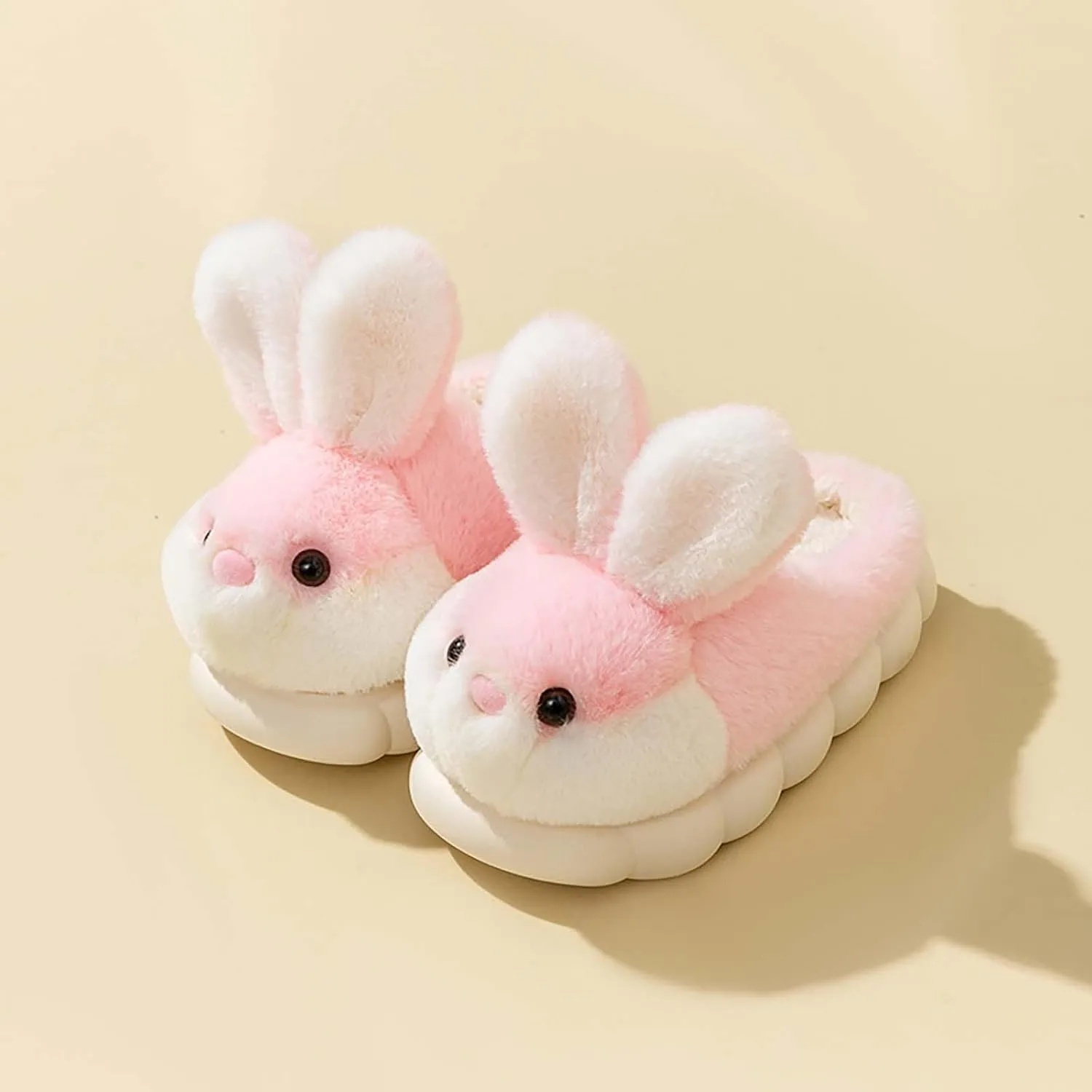 Toddler Slippers Girl Boy House Slipper Kids Rabbit Winter Warm Bunny Slippers Soft Cloud Sole Plush Indoor Shoes