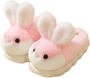 Toddler Slippers Girl Boy House Slipper Kids Rabbit Winter Warm Bunny Slippers Soft Cloud Sole Plush Indoor Shoes