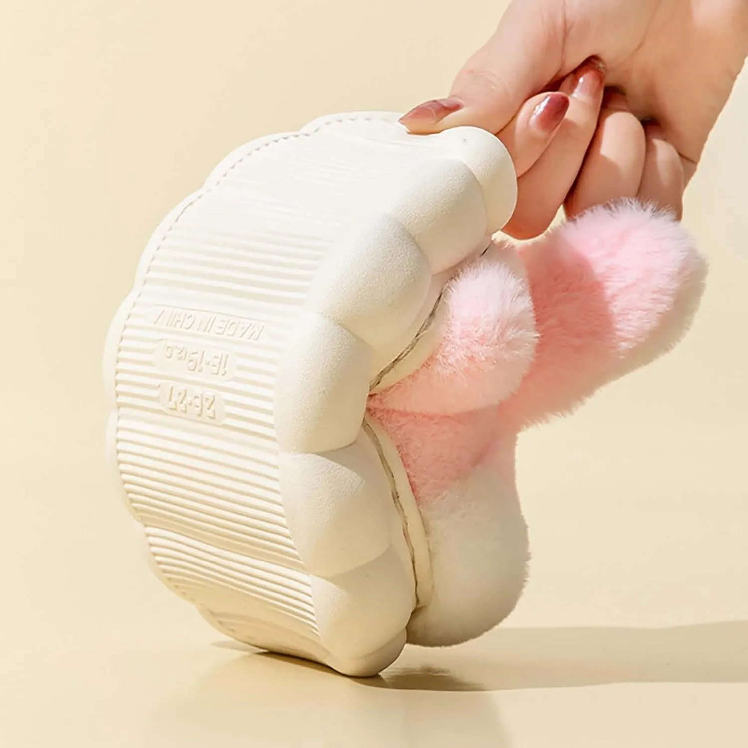 Toddler Slippers Girl Boy House Slipper Kids Rabbit Winter Warm Bunny Slippers Soft Cloud Sole Plush Indoor Shoes