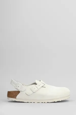 Tokio Slipper-Mule in white suede