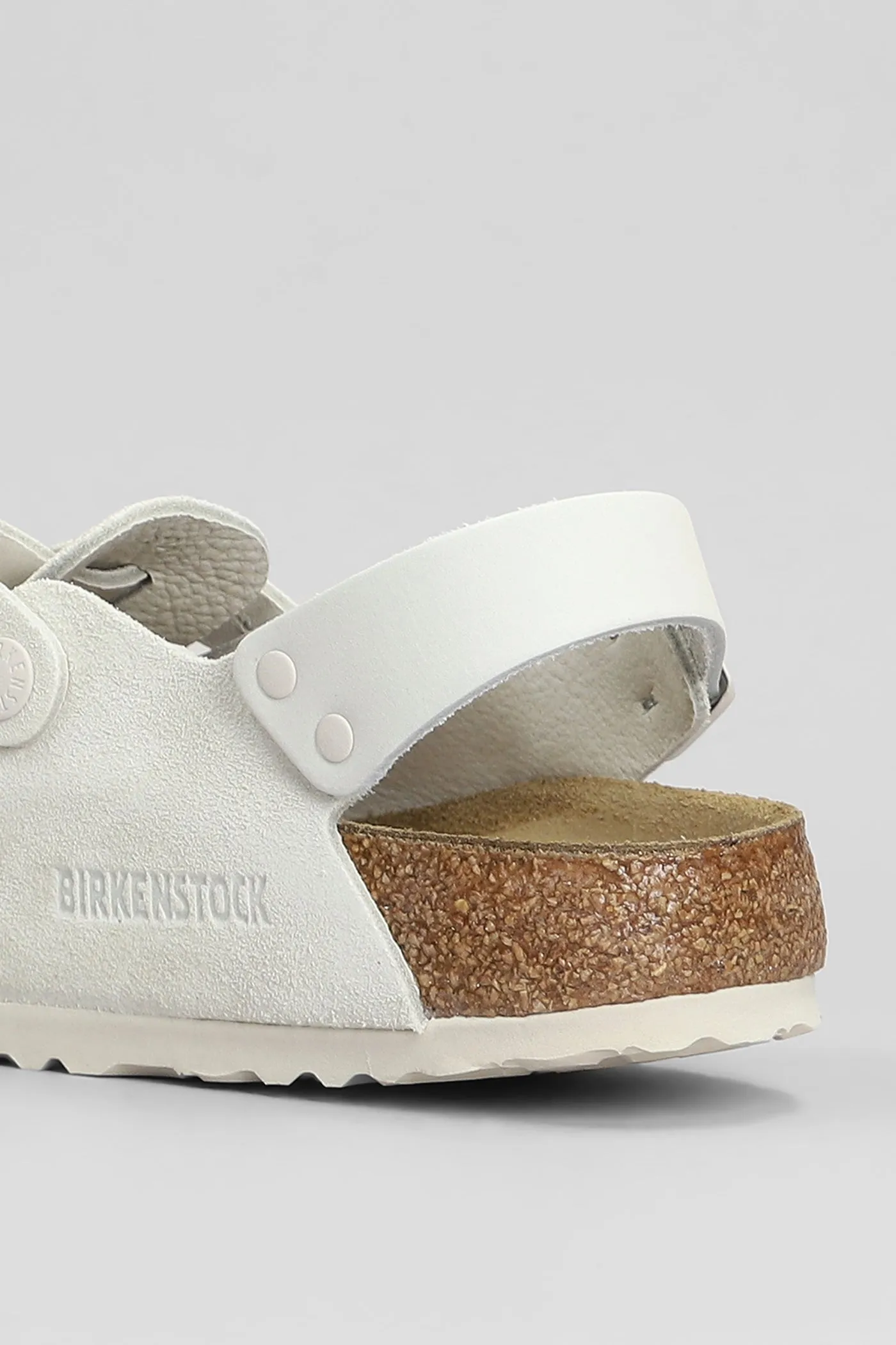 Tokio Slipper-Mule in white suede