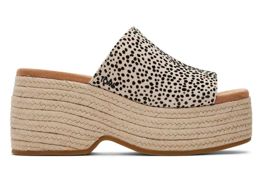 TOMS Laila Mule Mini Cheetah Platform Sandal