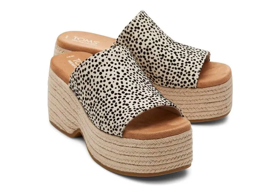 TOMS Laila Mule Mini Cheetah Platform Sandal