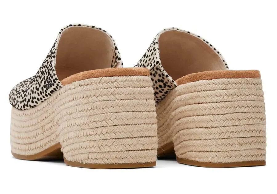 TOMS Laila Mule Mini Cheetah Platform Sandal