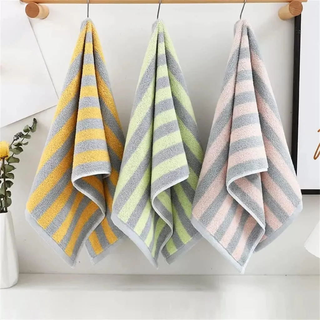 Towel Soft moistures Cotton Household Men and Women Wipe face Stripe Skin Towel not Easy to Lose Hair