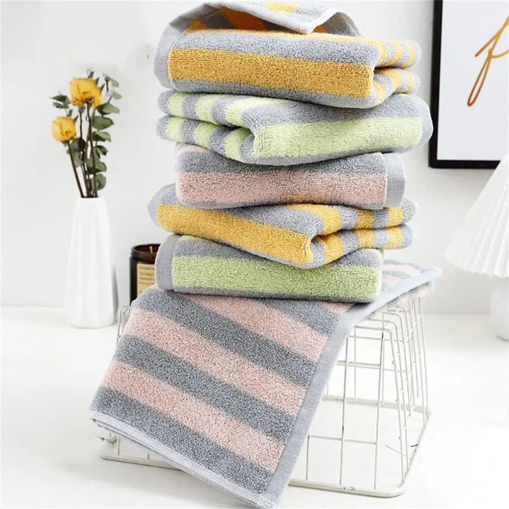 Towel Soft moistures Cotton Household Men and Women Wipe face Stripe Skin Towel not Easy to Lose Hair
