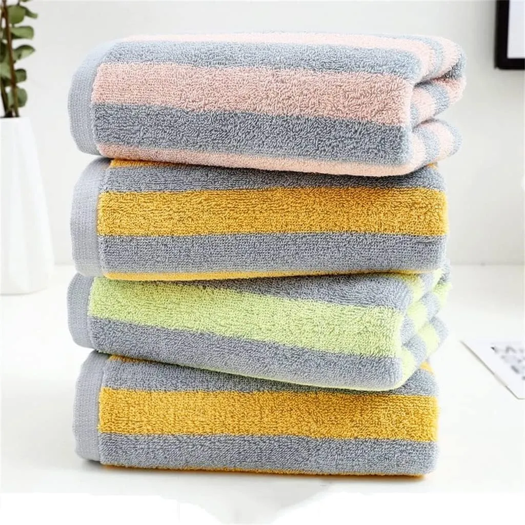 Towel Soft moistures Cotton Household Men and Women Wipe face Stripe Skin Towel not Easy to Lose Hair