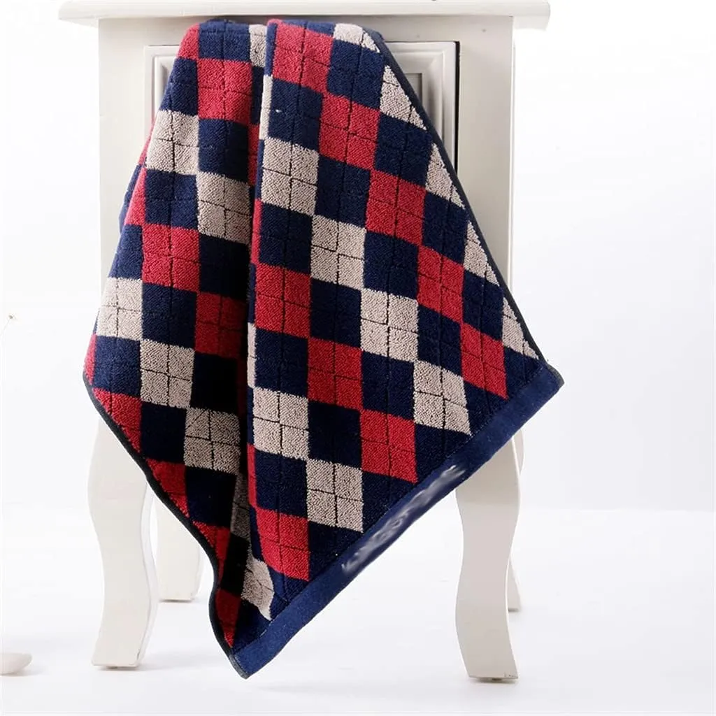 Towels Cotton Face Wash Household Men and Women Adults Thicken and Increase Soft and Absorbent(E)