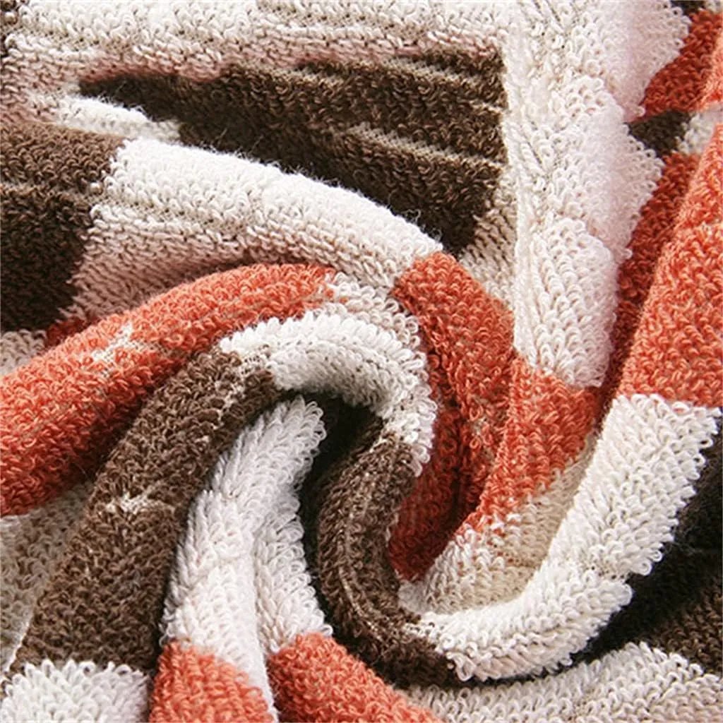 Towels Cotton Face Wash Household Men and Women Adults Thicken and Increase Soft and Absorbent(E)