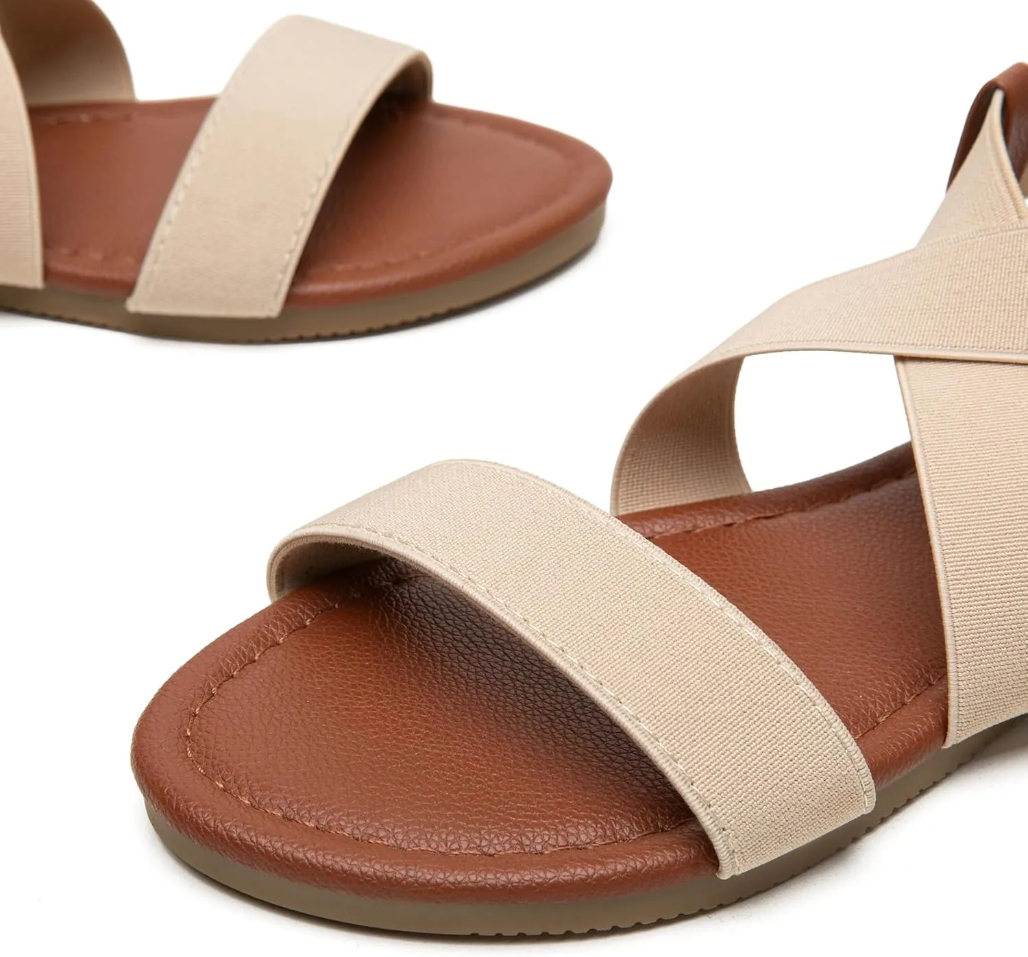 Trary Women's Dressy Summer Sandals, Elastic, Cute, Open Toe, Wide, Sandalias Para Mujer