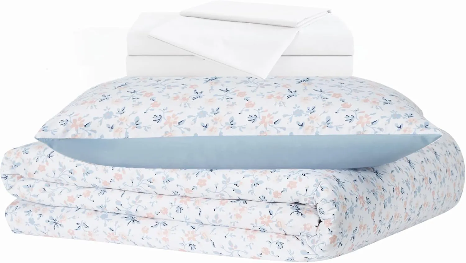 TRULY SOFT Maine Floral Bed in a Bag Multi Polyester 5-Piece Twin XL Bed in a Bag, Floral Themed, for Men and Women, Oeko-TEX Certified Confidence