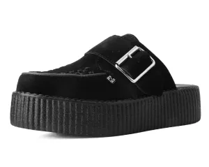 TUK-V3177L-Black Suede Creeper Mule