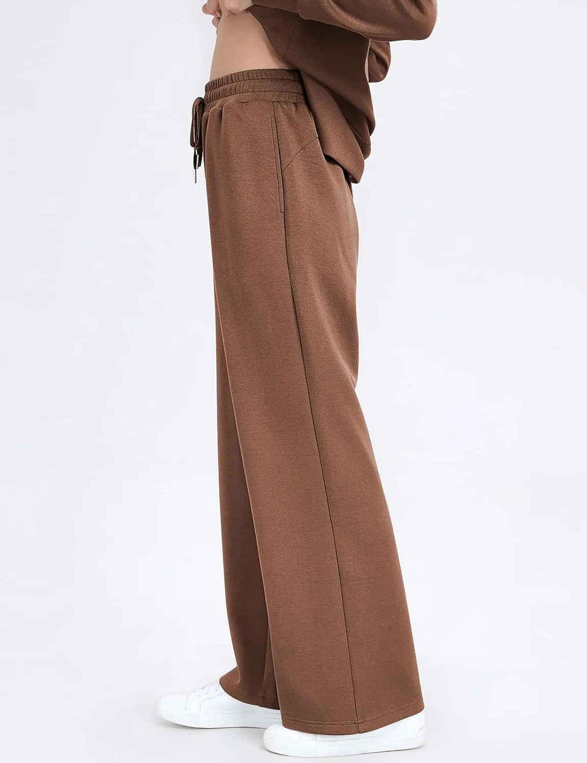 UEU Women's 2 Piece Outfits Lounge Sets Fall Long Sleeve Sweatsuits Wide Leg Pants Travel Casual Matching Tracksuit Clothes