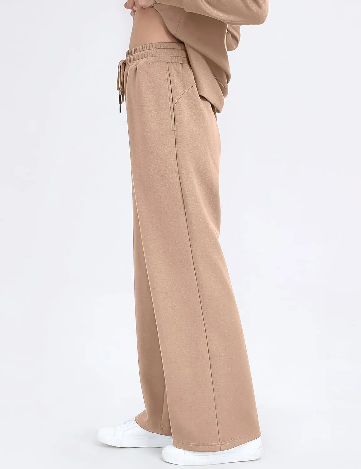 UEU Women's 2 Piece Outfits Lounge Sets Fall Long Sleeve Sweatsuits Wide Leg Pants Travel Casual Matching Tracksuit Clothes