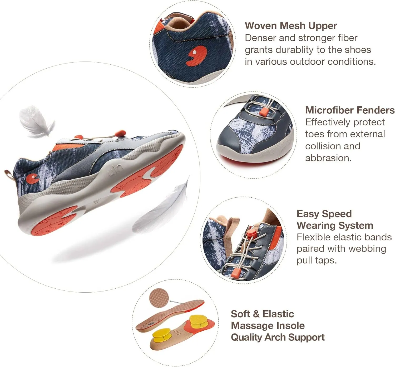 UIN Men's Fashion Sneakers Walking Casual Slip Ons Microfiber Comfortable Lightweight Art Painted Athletic Travel Shoes Mijas