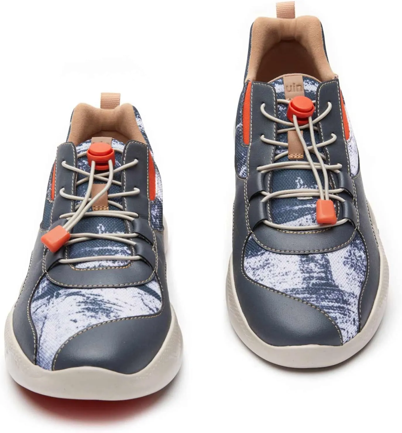 UIN Men's Fashion Sneakers Walking Casual Slip Ons Microfiber Comfortable Lightweight Art Painted Athletic Travel Shoes Mijas