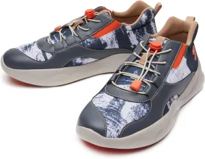UIN Men's Fashion Sneakers Walking Casual Slip Ons Microfiber Comfortable Lightweight Art Painted Athletic Travel Shoes Mijas