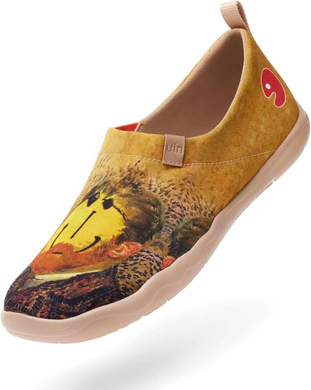 UIN Men's Slip Ons Canvas Lightweight Flats Sneakers Walking Casual Loafers Comfortable Art Painted Travel Shoes