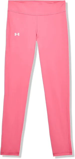 Under Armour Girls Motion Solid Crop Leggings, (672) Super Pink / / White, Medium