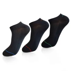 Unisex Breathable Black Sneaker Socks - 3 Pairs
