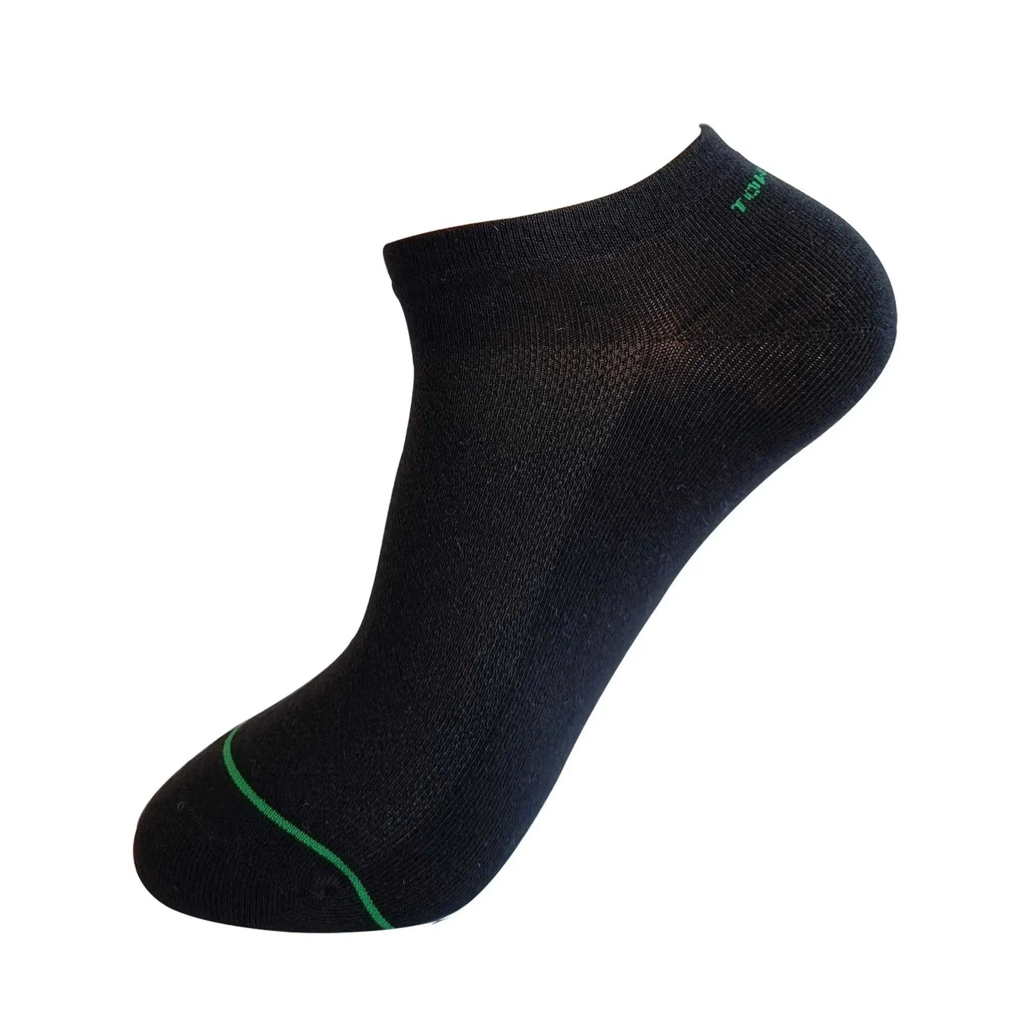 Unisex Breathable Black Sneaker Socks - 3 Pairs
