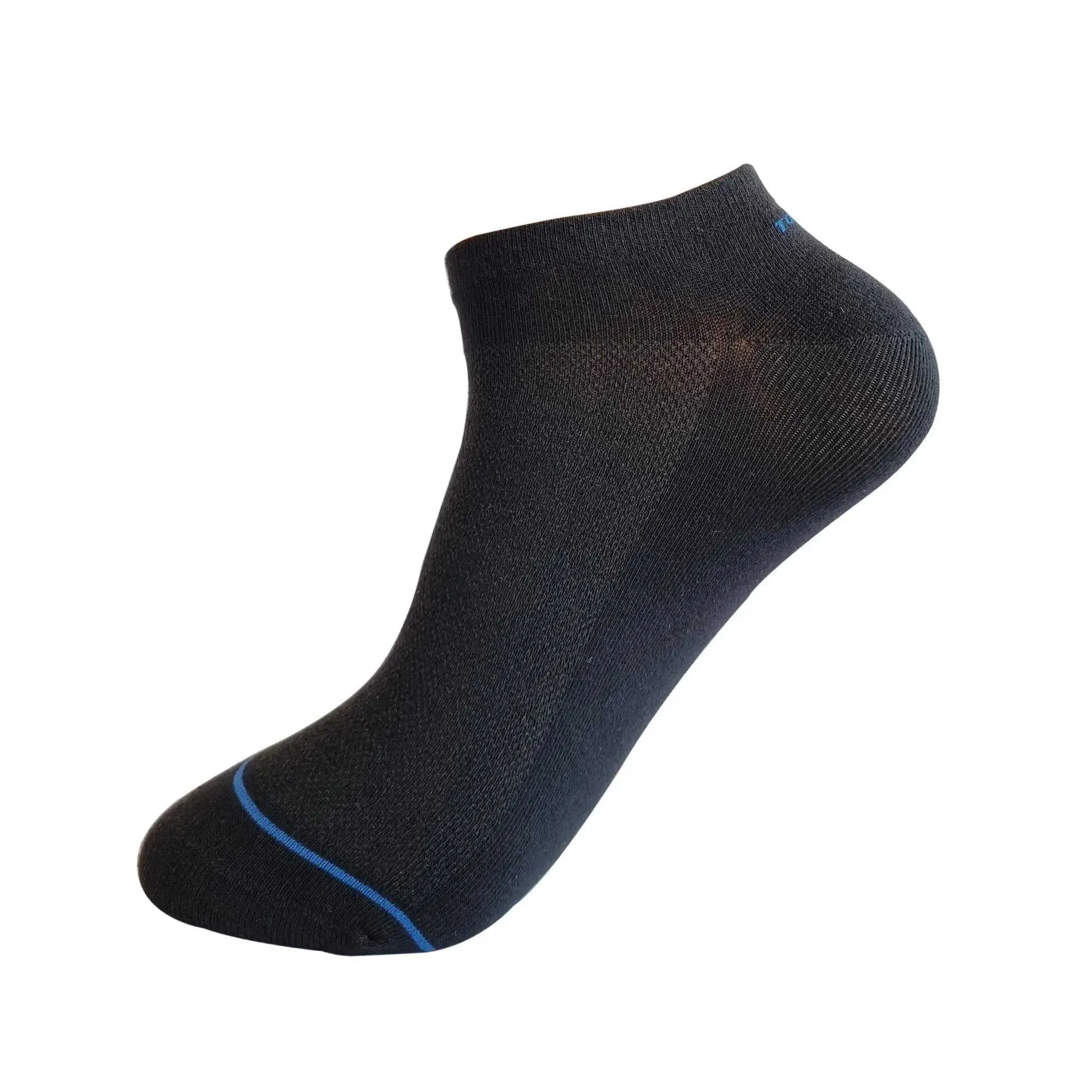 Unisex Breathable Black Sneaker Socks - 3 Pairs