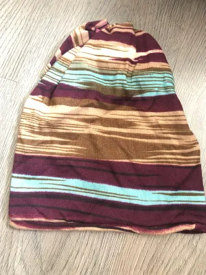 Unisex Purple/Turquoise Stripe Soft Beanie