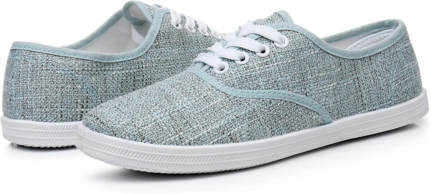 VenusCelia Women's Rainbow Lace Up Sneaker Shoes